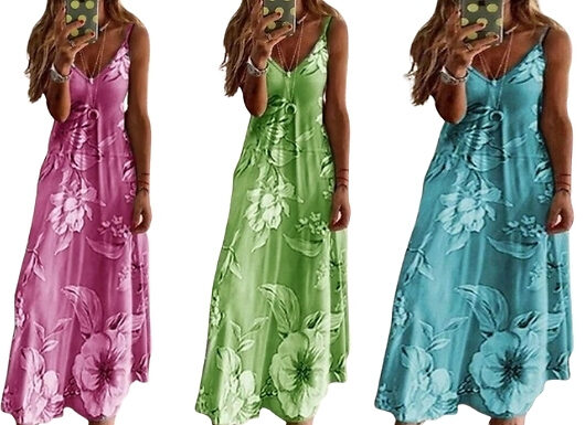 Floral Summer Boho Maxi Dress - 7 Colours, 8 Sizes!