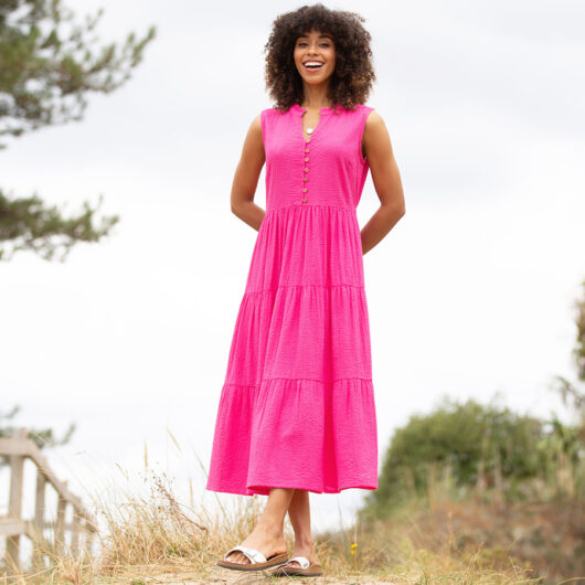 Kite Holnest Seersucker Dress Beetroot