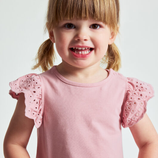Top with lace sleeves